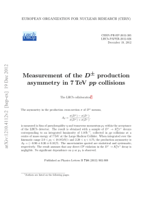 Measurement of the D+/-production asymmetry in 7 TeV pp collisions