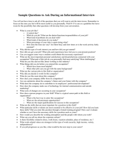 Sample Questions to Ask During an Informational Interview