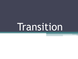 Transition Powerpoint - Washington School District