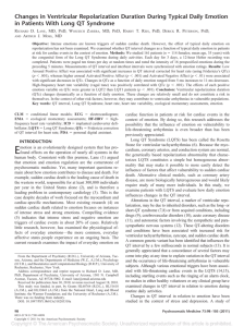 Changes in Ventricular Repolarization Duration During Typical Daily