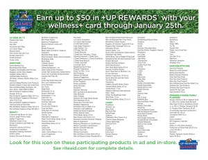 Earn up to $50 in +UP REWARDS* with your wellness+ card