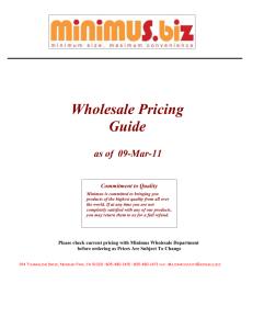 Wholesale Pricing Guide