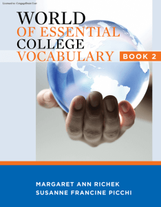 World of Essential College Vocabulary Book 2, 1st ed.