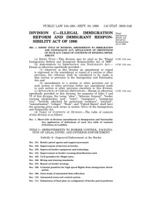 Illegal Immigration Reform and Immigrant Responsibility Act of 1996