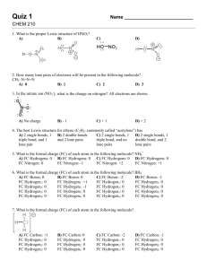 CHEM 210 Chapter 1 Review Quiz