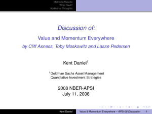 Discussion of: [2mm] Value and Momentum Everywhere [2mm] by