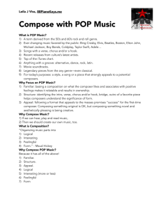 How to Compose With Pop Music