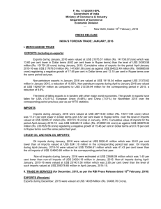F. No. 1(12)/2015-EPL Government of India Ministry of Commerce