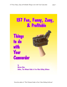 137 Fun, Funny, Zany & Profitable Things to do with