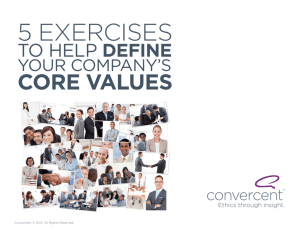 Define Your Company's Values