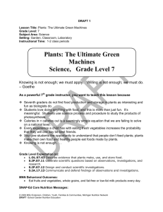 7th Grade - Plants: The Ultimate Green Machines
