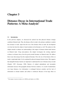 Chapter 3 Distance Decay in International Trade Patterns: A Meta