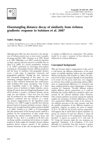Disentangling distance decay of similarity from richness gradients
