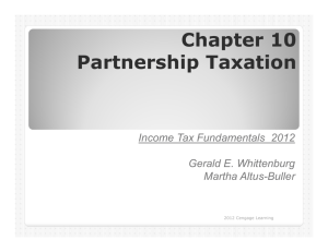 Chapter 10 Partnership Taxation