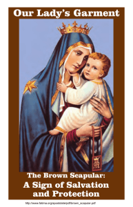 Our Lady's Garment The Brown Scapular A Sign of Salvation abd