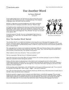 Use Another Word - Safe Schools Coalition