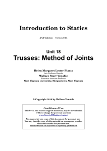 Trusses: Method of Joints - Secrets of Engineering Mechanics