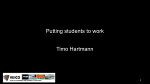 Putting students to work – Timo Hartmann (CTW)