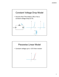 Constant Voltage Drop Model Piecewise Linear Model