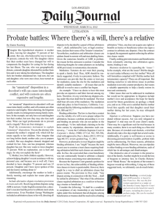 Probate battles: Where there's a will, there's a relative