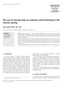 The use of concept maps to evaluate critical thinking in the clinical