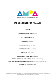 monologues for females
