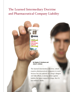 The Learned Intermediary Doctrine and Pharmaceutical Company