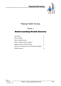 Module 1: Understanding Health Anxiety