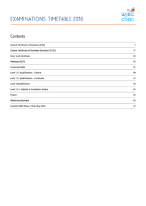 2015-2016 Exam Timetable