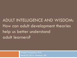 ADULT INTELLIGENCE AND WISDOM