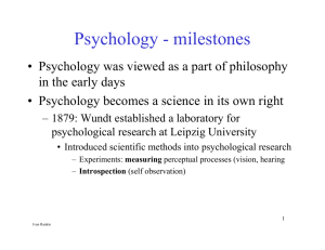 Psychology - milestones