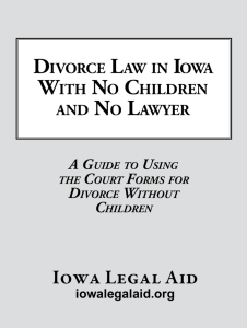 Divorce In Iowa With No Children And No Lawyer