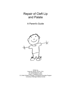 Cleft Lip Brochure - University of Michigan Health System
