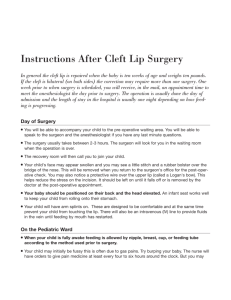 Instructions After Cleft Lip Surgery