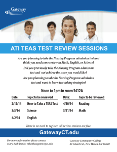 ati teas test review sessions