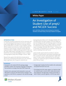 An Investigation of Student Use of prepU and NCLEX Success