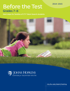 Before the Test - Johns Hopkins Center for Talented Youth