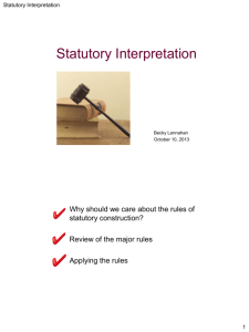 Statutory Interpretation