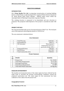 EXECUTIVE SUMMARY INTRODUCTION M/s. Prime Reality Pvt