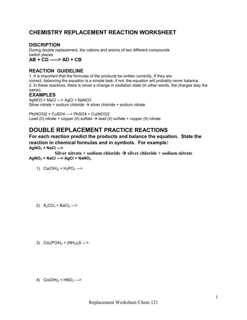 chemistry-replacement-reaction-worksheet