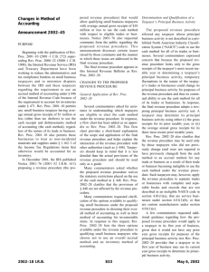 Announcement 2002-45 - Changes in Method of Accounting