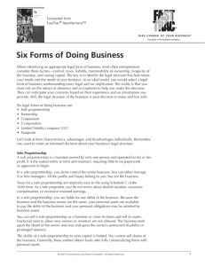 Six Forms of Doing Business