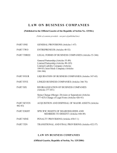 Law on Business Companies