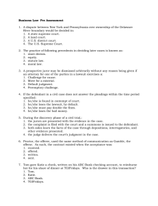 Baseline Assessment Business Law