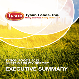 executive summary - Tyson Foods Sustainability