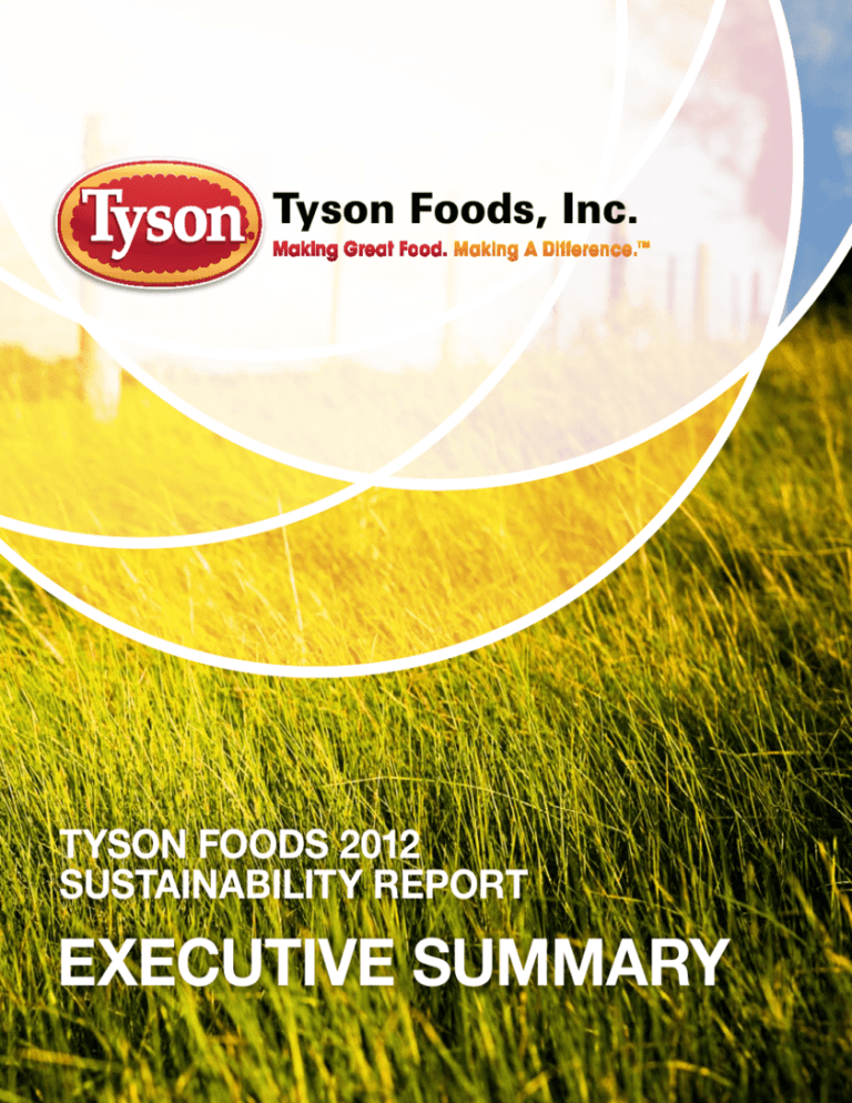 executive summary Tyson Foods Sustainability