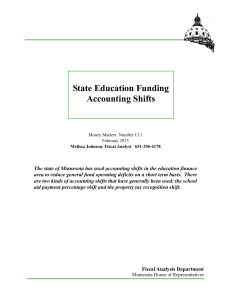 State Education Funding: Accounting Shifts, 2013