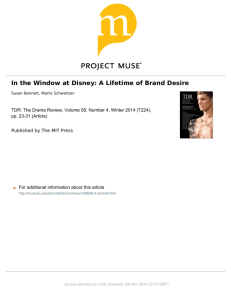 “In the Window at Disney: A Lifetime of Brand Desire.” TDR