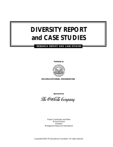 Diversity Report and Case Studies