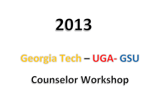 At Uga? - Georgia Institute of Technology